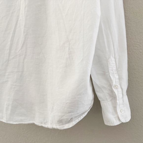 Frank & Eileen Eileen Shirt Womens Small White Classic Minimalist Chic Coastal - Picture 9 of 12